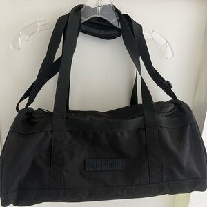 Gymshark Black Duffel Bag.
